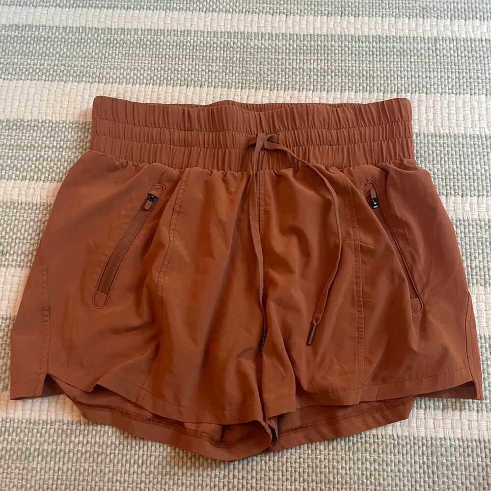 All in Motion Brown Athletic Shorts with Elastic Waistband